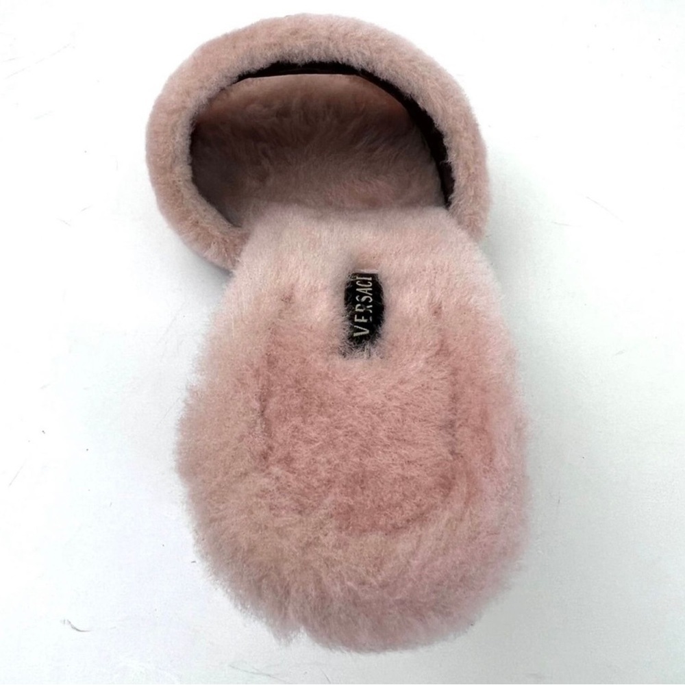 VERSACE La Medusa Faux Fur Slide Sandal sz 9 - Picture 12 of 14